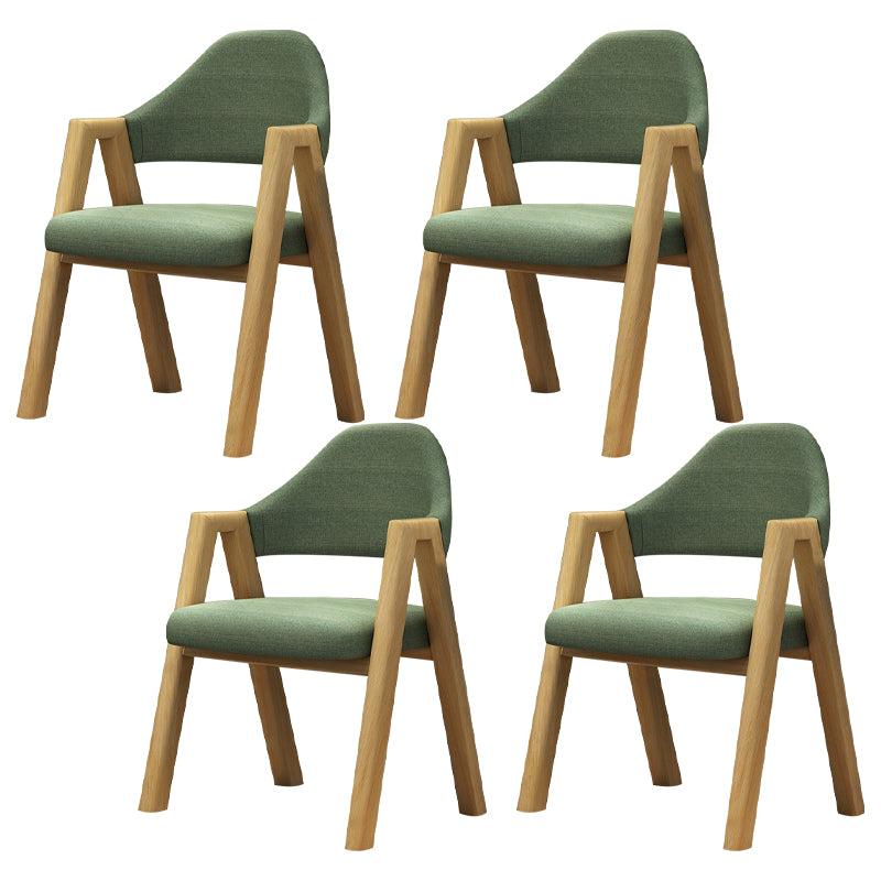 Chaise de salle à manger arrière ouverte de finition mate de fauteuil de tissu de restaurant moderne