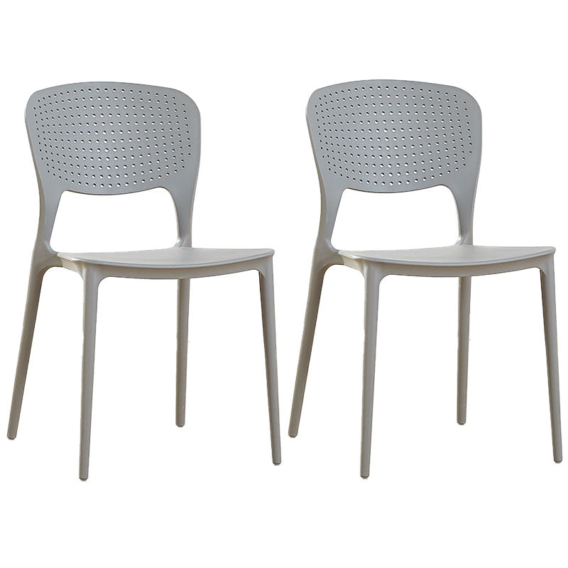 Sillas traseras abiertas contemporáneas que cenan la silla lateral plástica apilable sin brazos