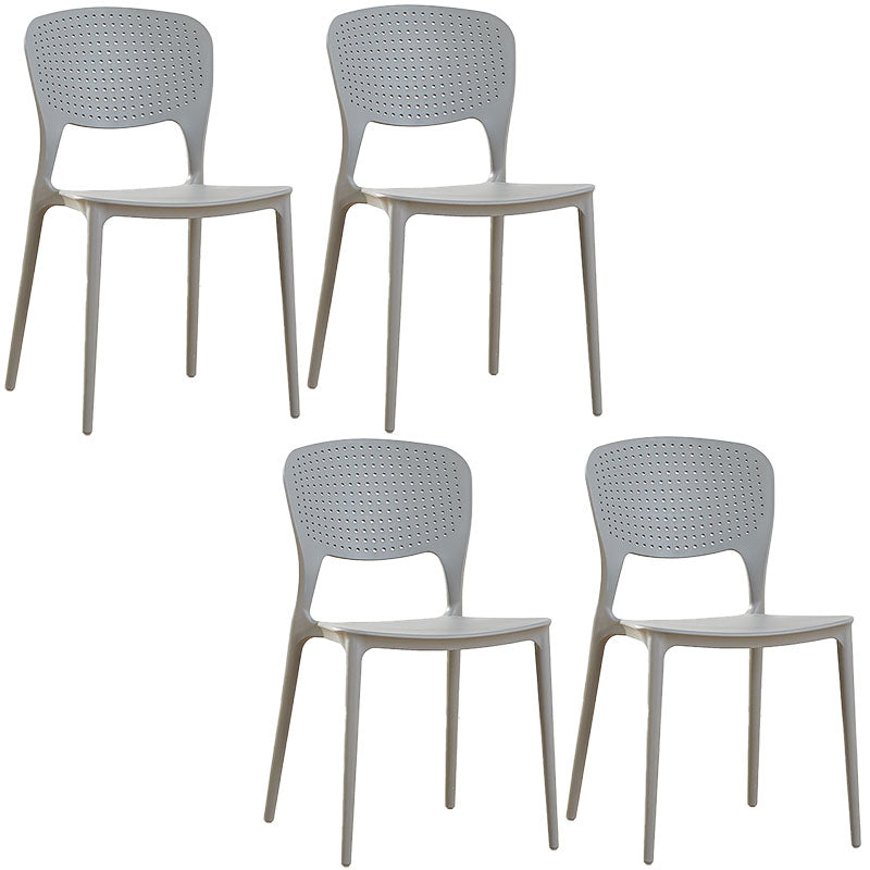 Sillas traseras abiertas contemporáneas que cenan la silla lateral plástica apilable sin brazos