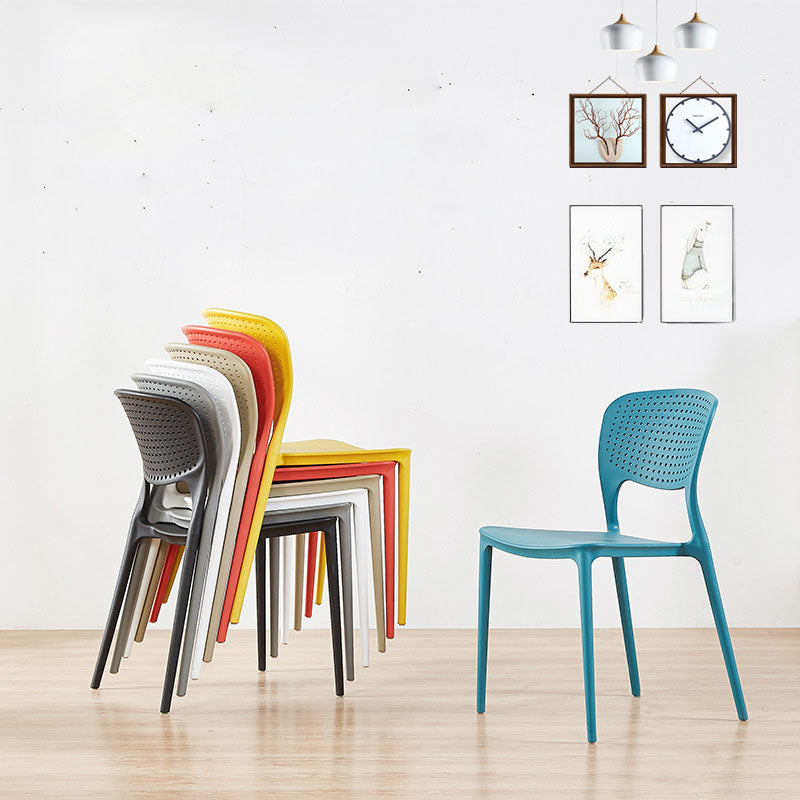 Sillas traseras abiertas contemporáneas que cenan la silla lateral plástica apilable sin brazos