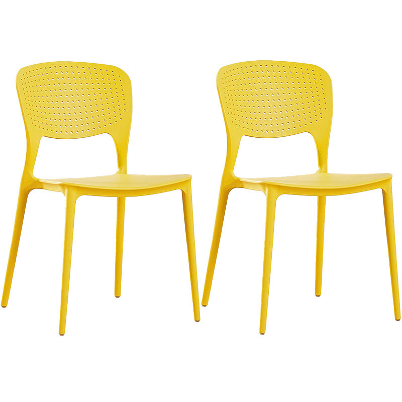 Sillas traseras abiertas contemporáneas que cenan la silla lateral plástica apilable sin brazos