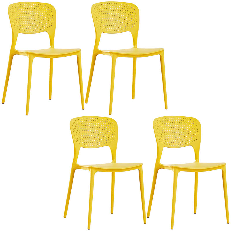 Sillas traseras abiertas contemporáneas que cenan la silla lateral plástica apilable sin brazos