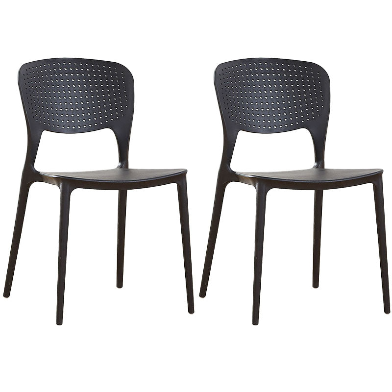 Sillas traseras abiertas contemporáneas que cenan la silla lateral plástica apilable sin brazos