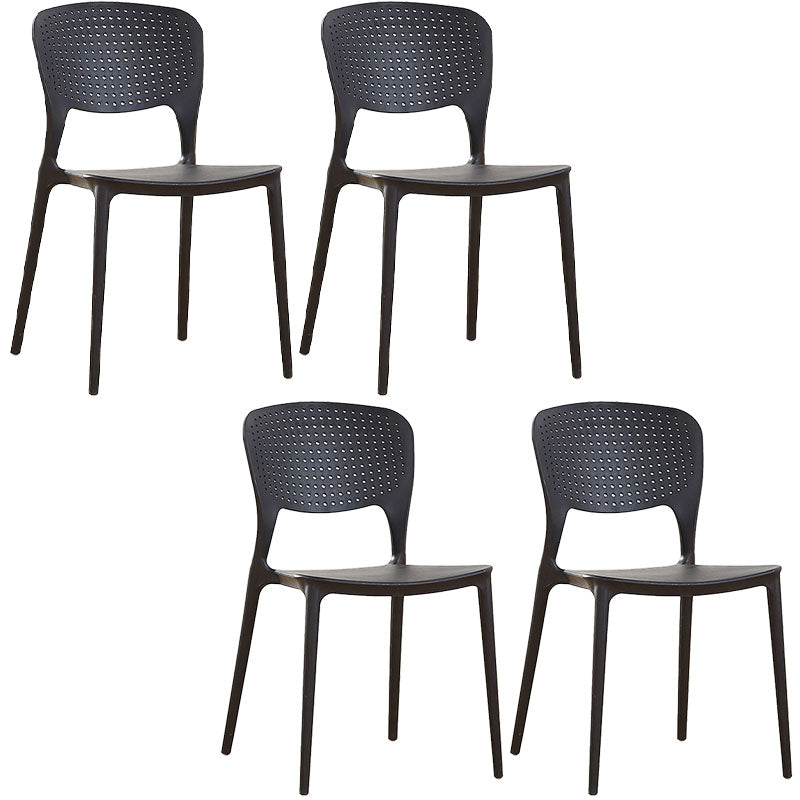 Sillas traseras abiertas contemporáneas que cenan la silla lateral plástica apilable sin brazos