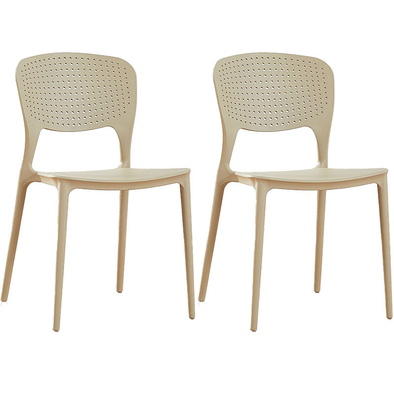 Sillas traseras abiertas contemporáneas que cenan la silla lateral plástica apilable sin brazos