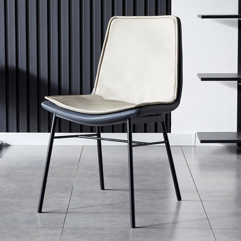 Cuir de Faux de conception industrielle dinant la chaise sans bras solide arrière de chaises