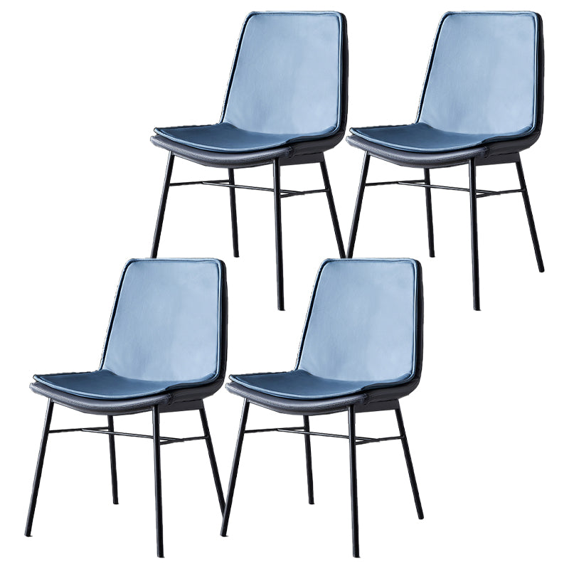 Imitación de cuero del diseño industrial que cena la silla sólida sin brazos de la parte posterior
