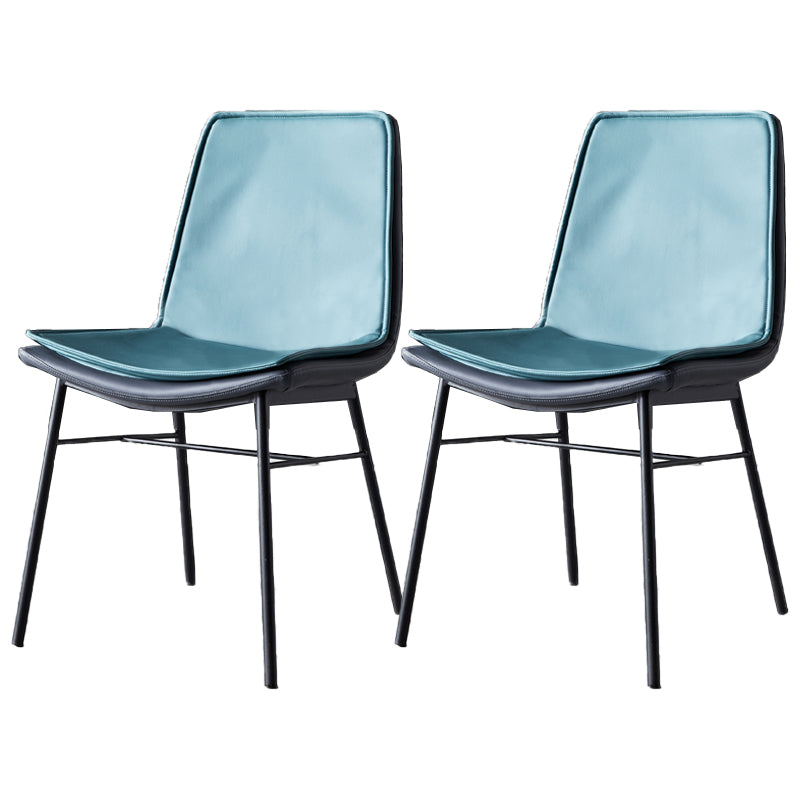 Imitación de cuero del diseño industrial que cena la silla sólida sin brazos de la parte posterior