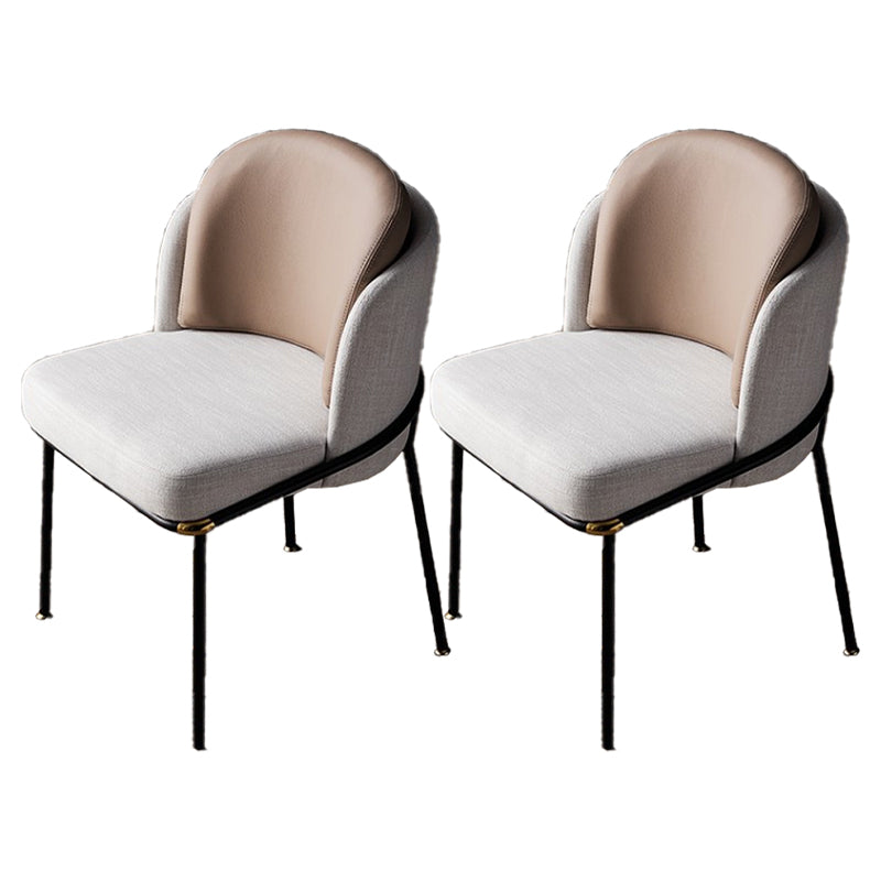 Contemporary Dining Chair Dining Armless Side Chairs with Metal Legs