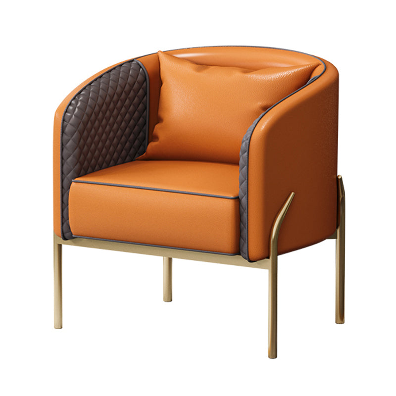 Chaise de salle à manger sans accoudoirs en métal Glam, chaise d'appoint rembourrée pour utilisation au restaurant