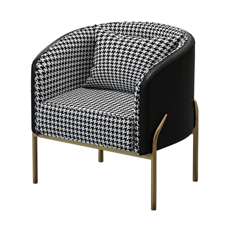 Chaise de salle à manger sans accoudoirs en métal Glam, chaise d'appoint rembourrée pour utilisation au restaurant
