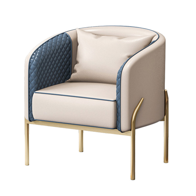 Chaise de salle à manger sans accoudoirs en métal Glam, chaise d'appoint rembourrée pour utilisation au restaurant