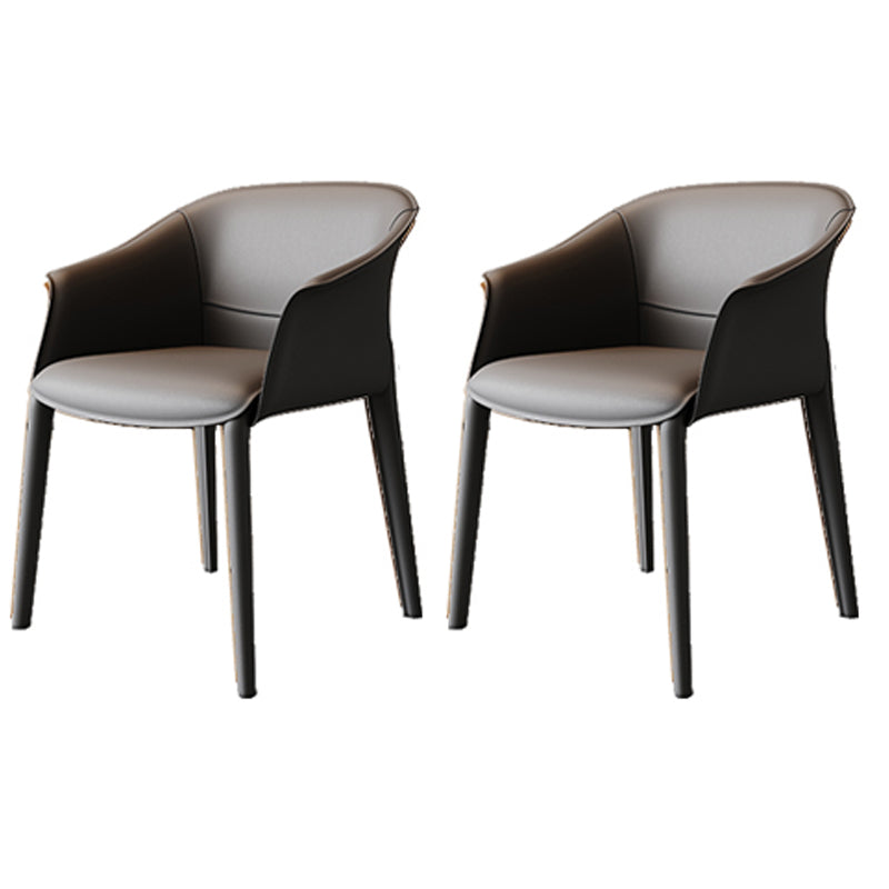 Chaise de salle à manger en cuir de chaise de bras de salle à manger en métal moderne pour l'usage de restaurant