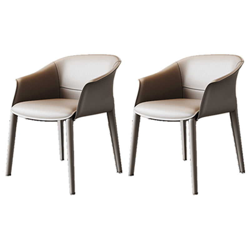 Silla de comedor de metal moderno, silla de comedor de cuero para uso en restaurantes
