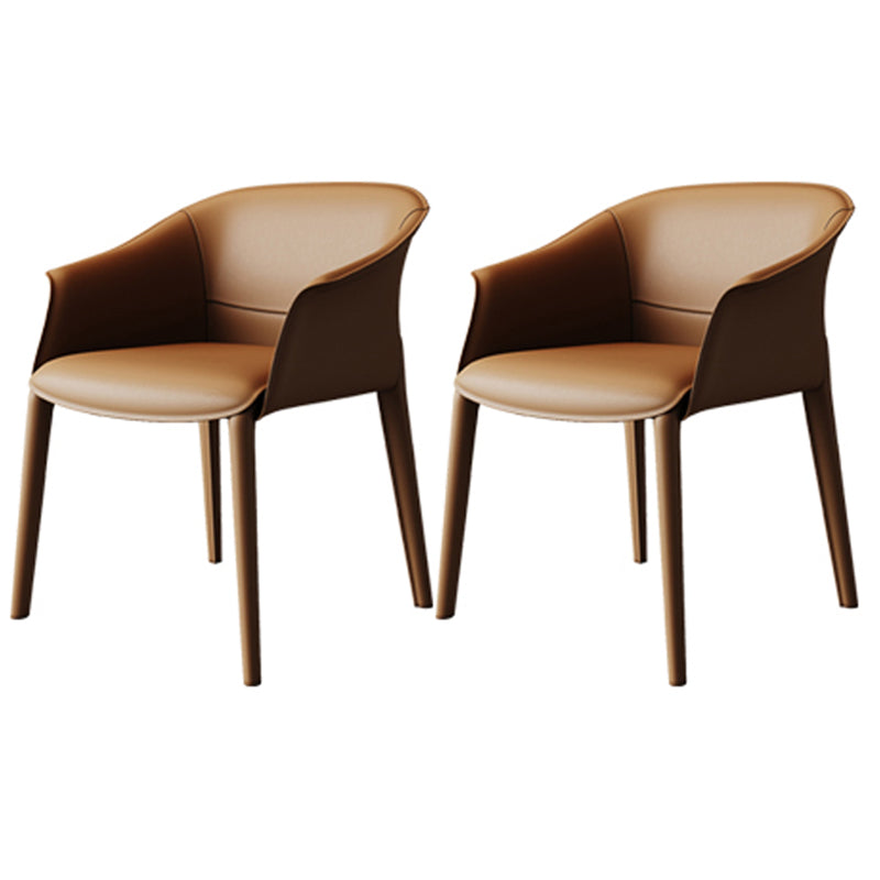 Chaise de salle à manger en cuir de chaise de bras de salle à manger en métal moderne pour l'usage de restaurant