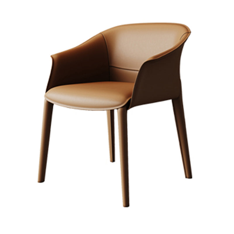 Silla de comedor de metal moderno, silla de comedor de cuero para uso en restaurantes
