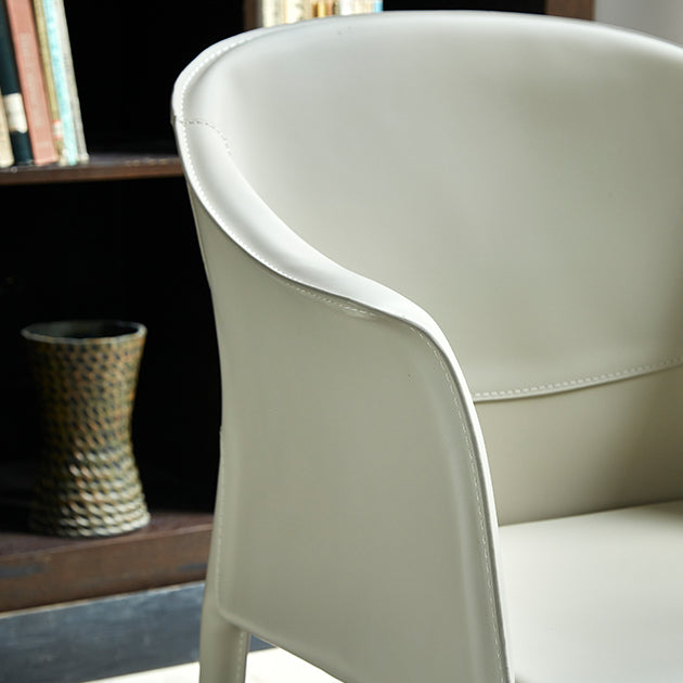 Silla de comedor de metal moderno, silla de comedor de cuero para uso en restaurantes