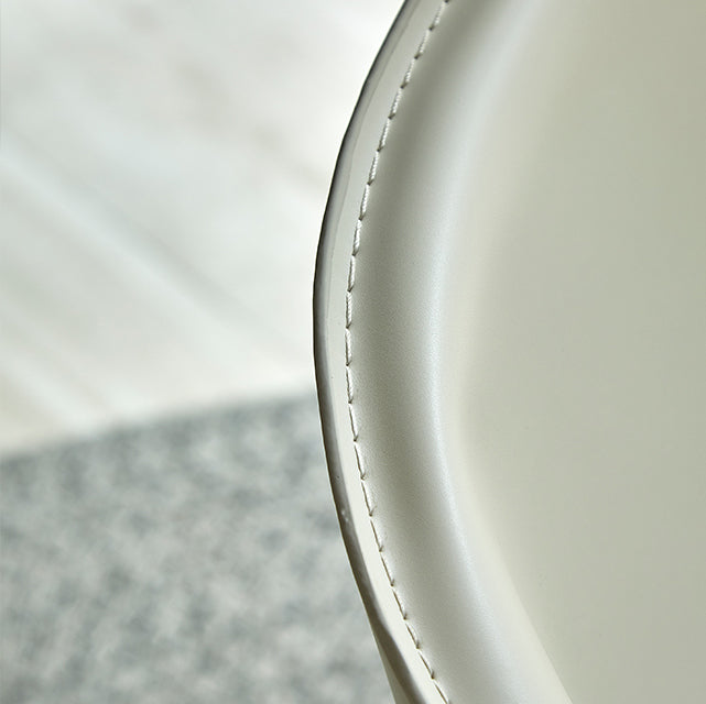 Silla de comedor de metal moderno, silla de comedor de cuero para uso en restaurantes
