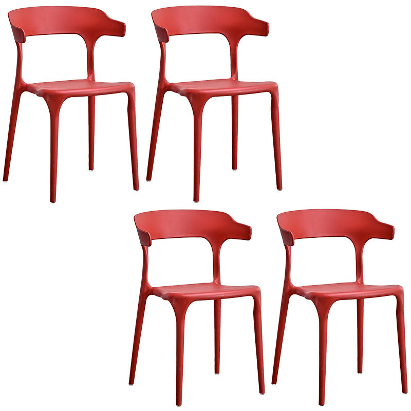 Silla de cocina contemporánea que cena la silla lateral sin brazos con las piernas plásticas