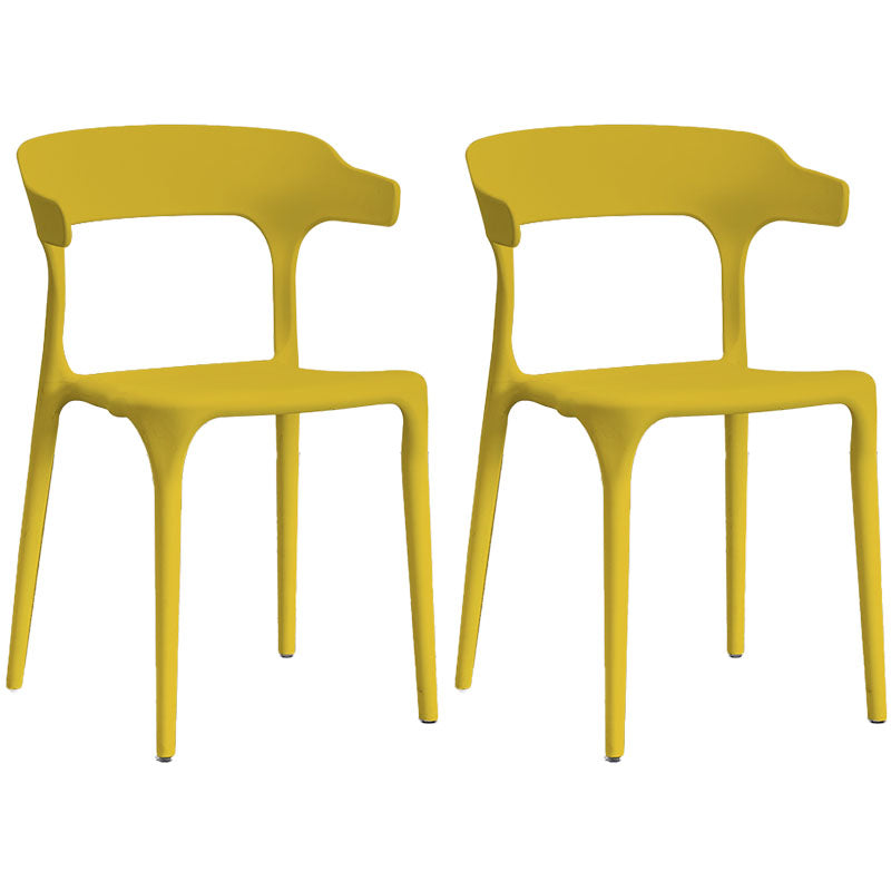 Silla de cocina contemporánea que cena la silla lateral sin brazos con las piernas plásticas