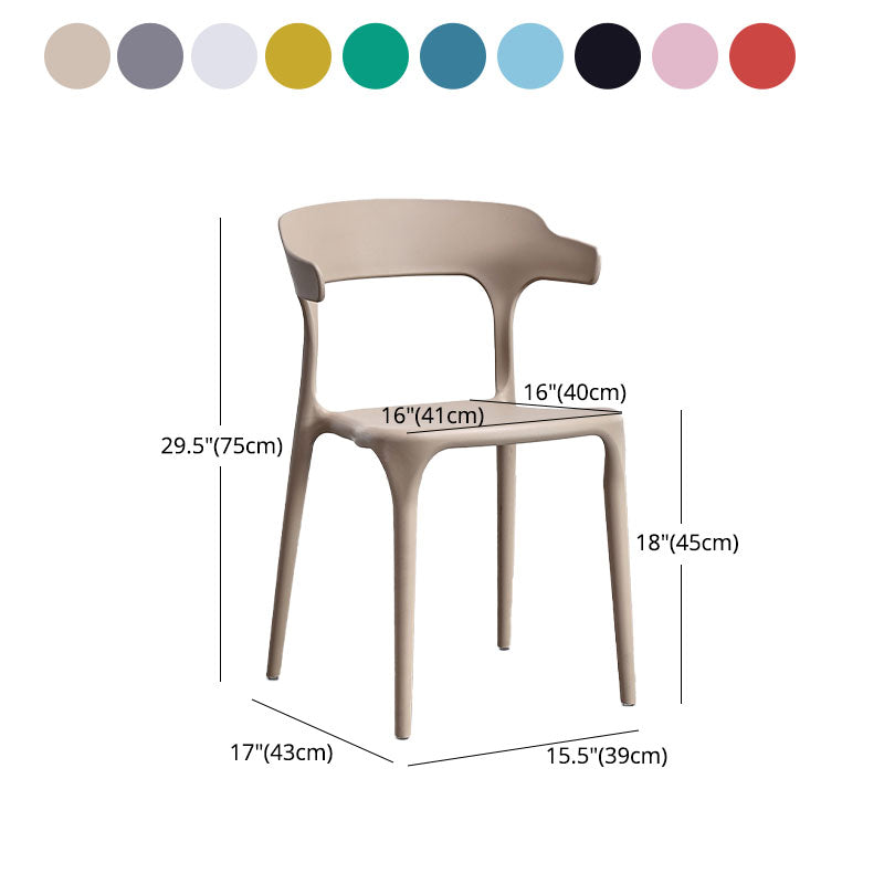 Silla de cocina contemporánea que cena la silla lateral sin brazos con las piernas plásticas