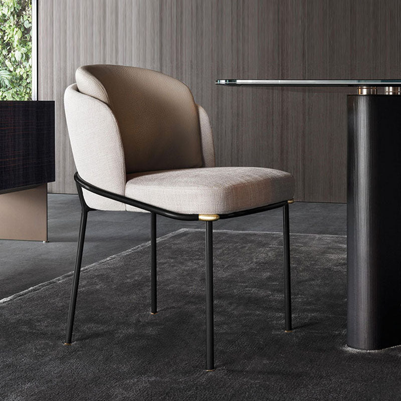 Sillas de cocina contemporáneas que cenan la silla lateral sin brazos con las piernas del metal