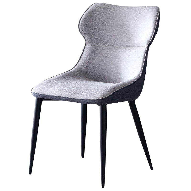 Sillas de cocina contemporáneas, silla auxiliar con brazo de comedor y patas de metal