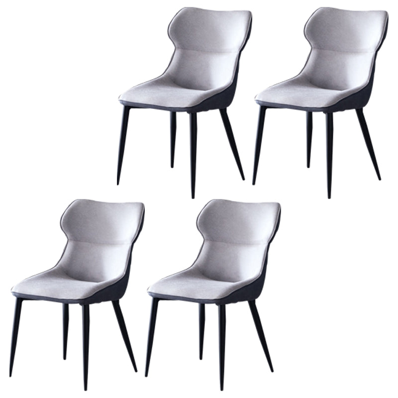 Sillas de cocina contemporáneas, silla auxiliar con brazo de comedor y patas de metal