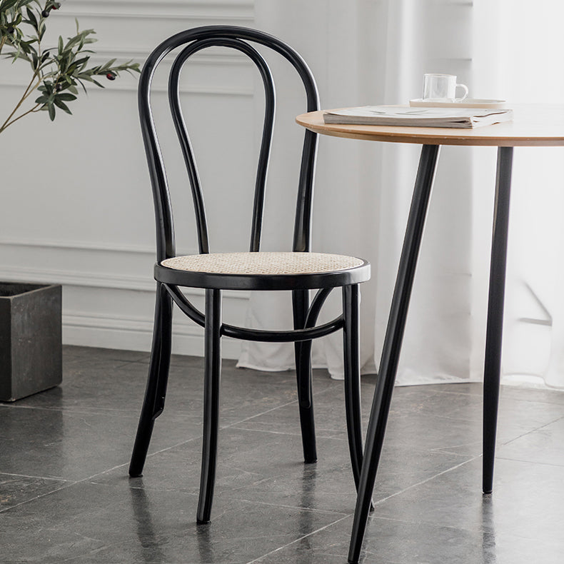 Sillas de cocina contemporáneas que cenan sillas laterales sin brazos con respaldo de madera Windsor