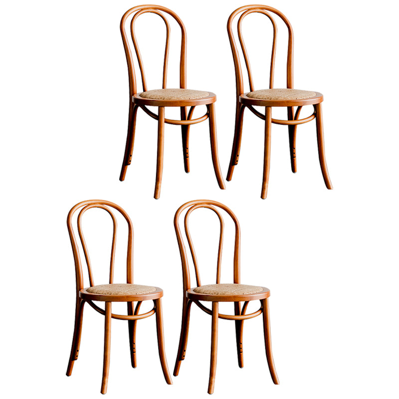 Sillas de cocina contemporáneas que cenan sillas laterales sin brazos con respaldo de madera Windsor