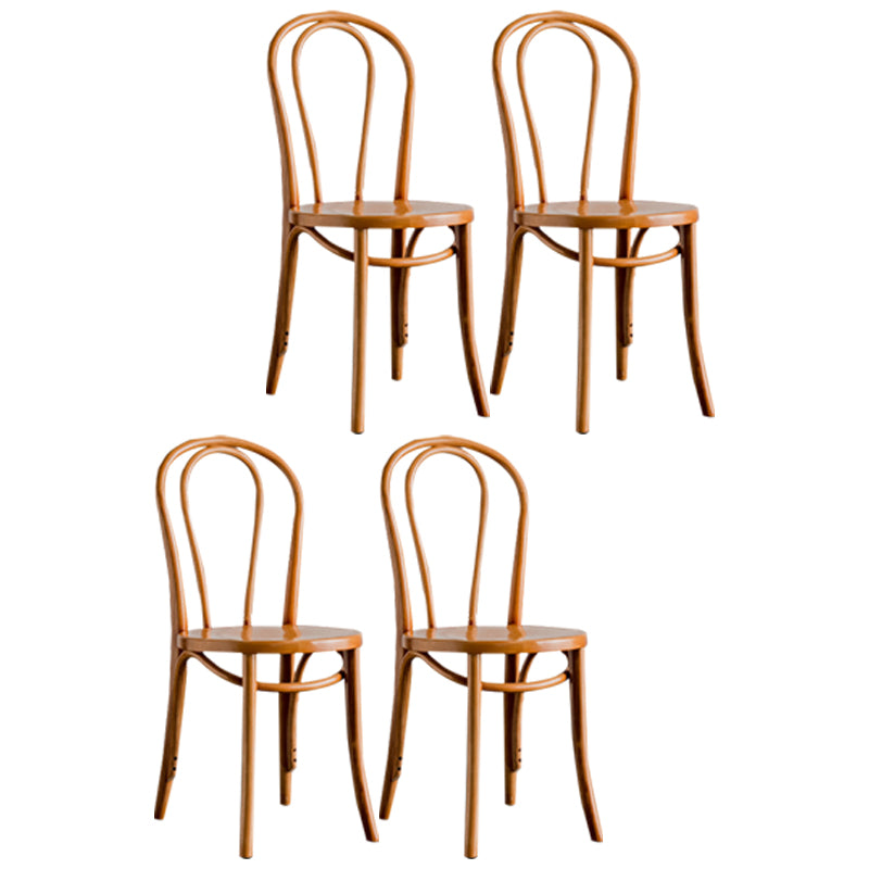 Sillas de cocina contemporáneas que cenan sillas laterales sin brazos con respaldo de madera Windsor