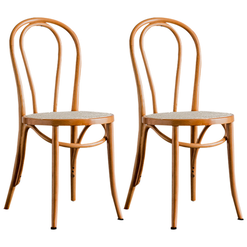 Sillas de cocina contemporáneas que cenan sillas laterales sin brazos con respaldo de madera Windsor