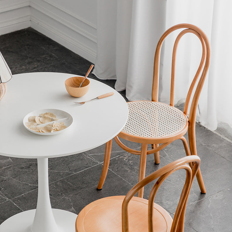 Sillas de cocina contemporáneas que cenan sillas laterales sin brazos con respaldo de madera Windsor