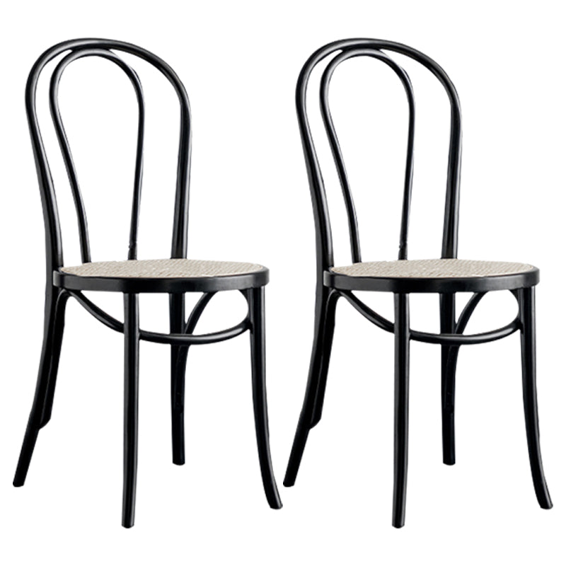 Sillas de cocina contemporáneas que cenan sillas laterales sin brazos con respaldo de madera Windsor