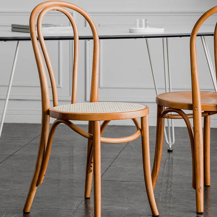 Sillas de cocina contemporáneas que cenan sillas laterales sin brazos con respaldo de madera Windsor