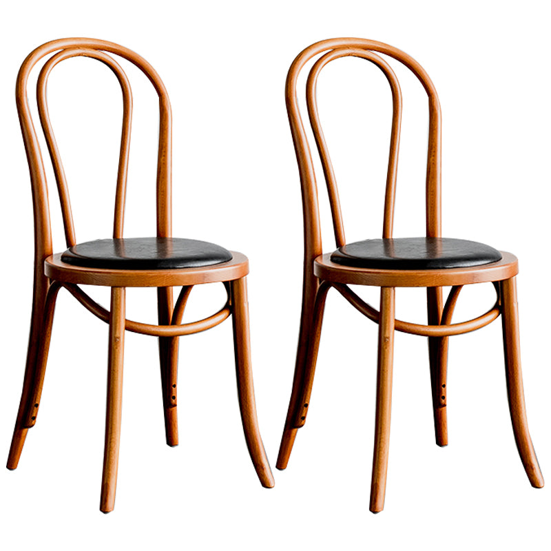 Sillas de cocina contemporáneas que cenan sillas laterales sin brazos con respaldo de madera Windsor