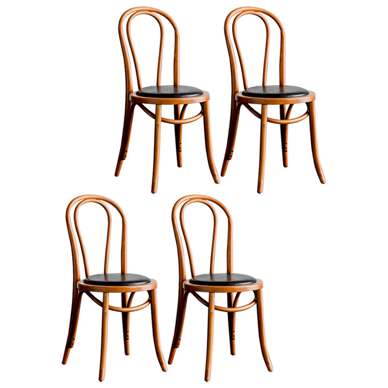 Sillas de cocina contemporáneas que cenan sillas laterales sin brazos con respaldo de madera Windsor