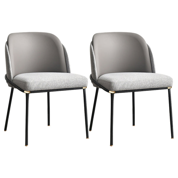 Silla de cocina contemporánea Silla auxiliar sin brazos con patas de metal