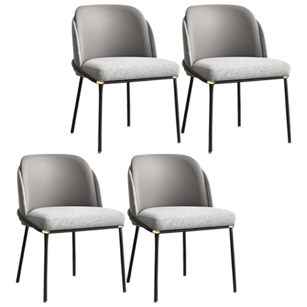 Silla de cocina contemporánea Silla auxiliar sin brazos con patas de metal