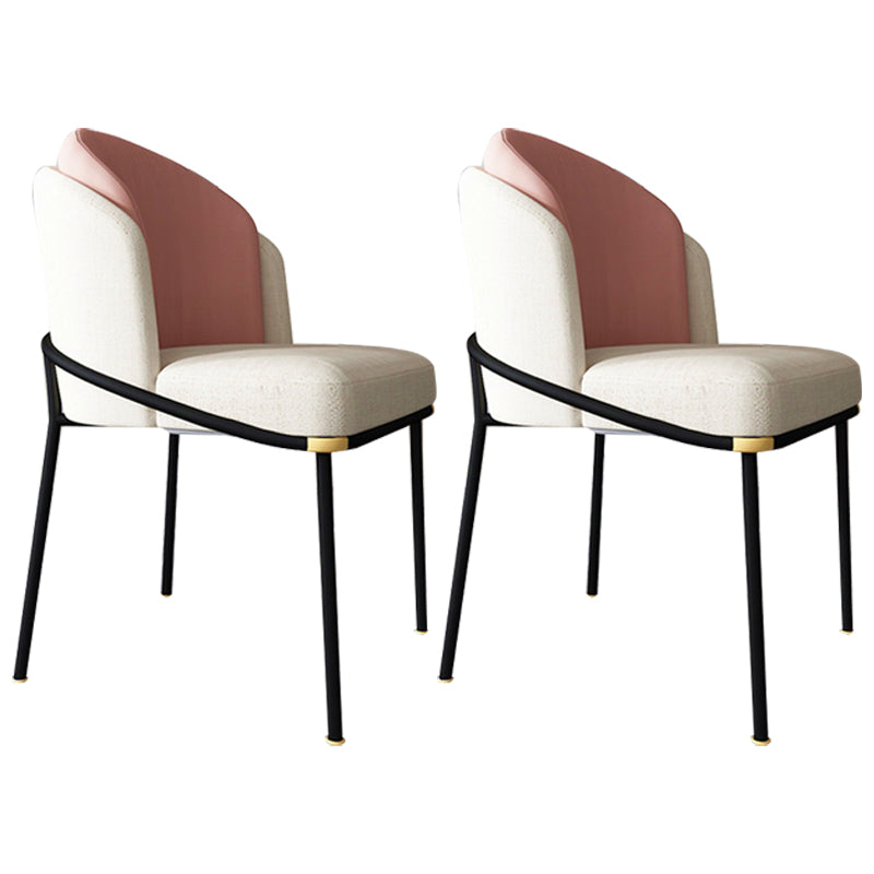 Silla de cocina contemporánea Silla auxiliar sin brazos con patas de metal