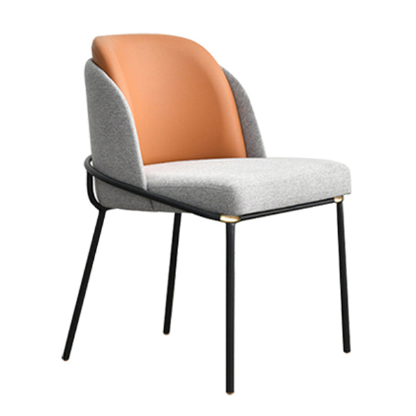 Silla de cocina contemporánea Silla auxiliar sin brazos con patas de metal