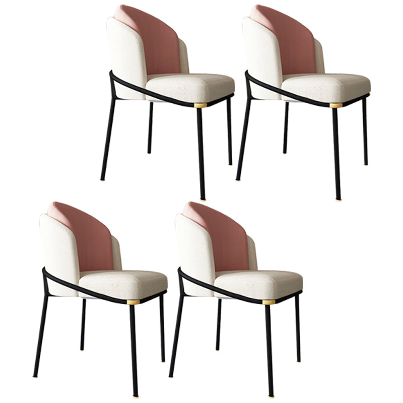 Silla de cocina contemporánea Silla auxiliar sin brazos con patas de metal