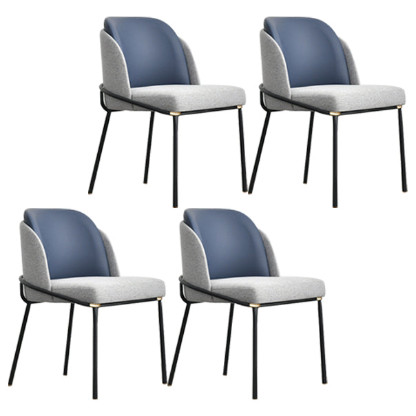 Silla de cocina contemporánea Silla auxiliar sin brazos con patas de metal