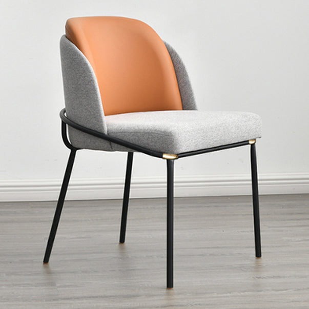 Silla de cocina contemporánea Silla auxiliar sin brazos con patas de metal