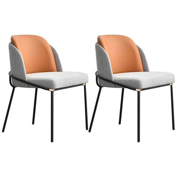 Silla de cocina contemporánea Silla auxiliar sin brazos con patas de metal