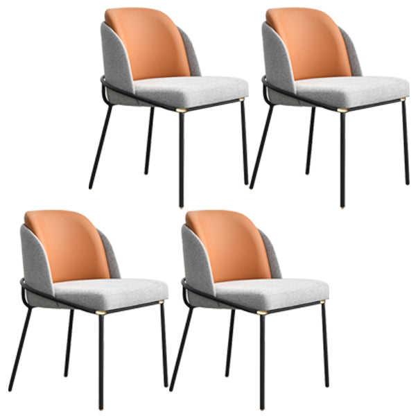Silla de cocina contemporánea Silla auxiliar sin brazos con patas de metal