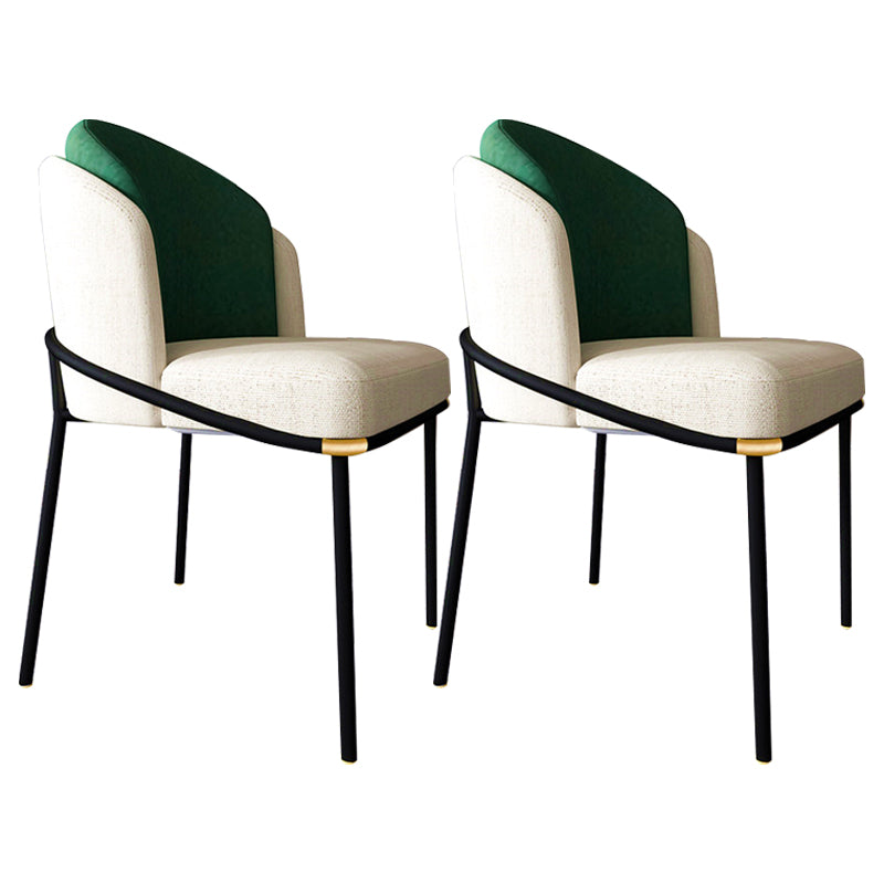 Silla de cocina contemporánea Silla auxiliar sin brazos con patas de metal
