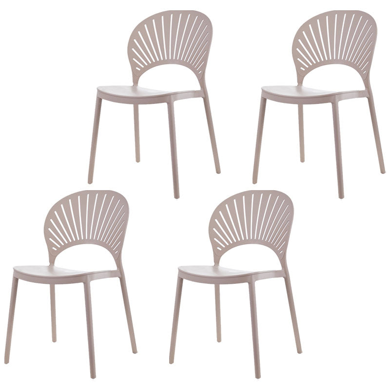 Plástico contemporáneo de las sillas apilables de la cocina que cena la silla lateral sin brazos