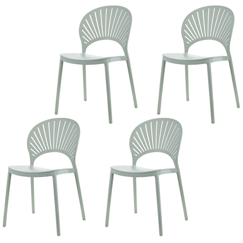 Plástico contemporáneo de las sillas apilables de la cocina que cena la silla lateral sin brazos