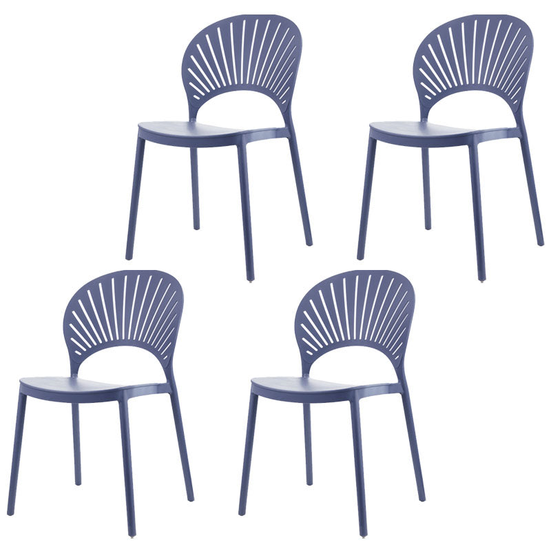 Plástico contemporáneo de las sillas apilables de la cocina que cena la silla lateral sin brazos